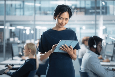 Student smiling with confidence