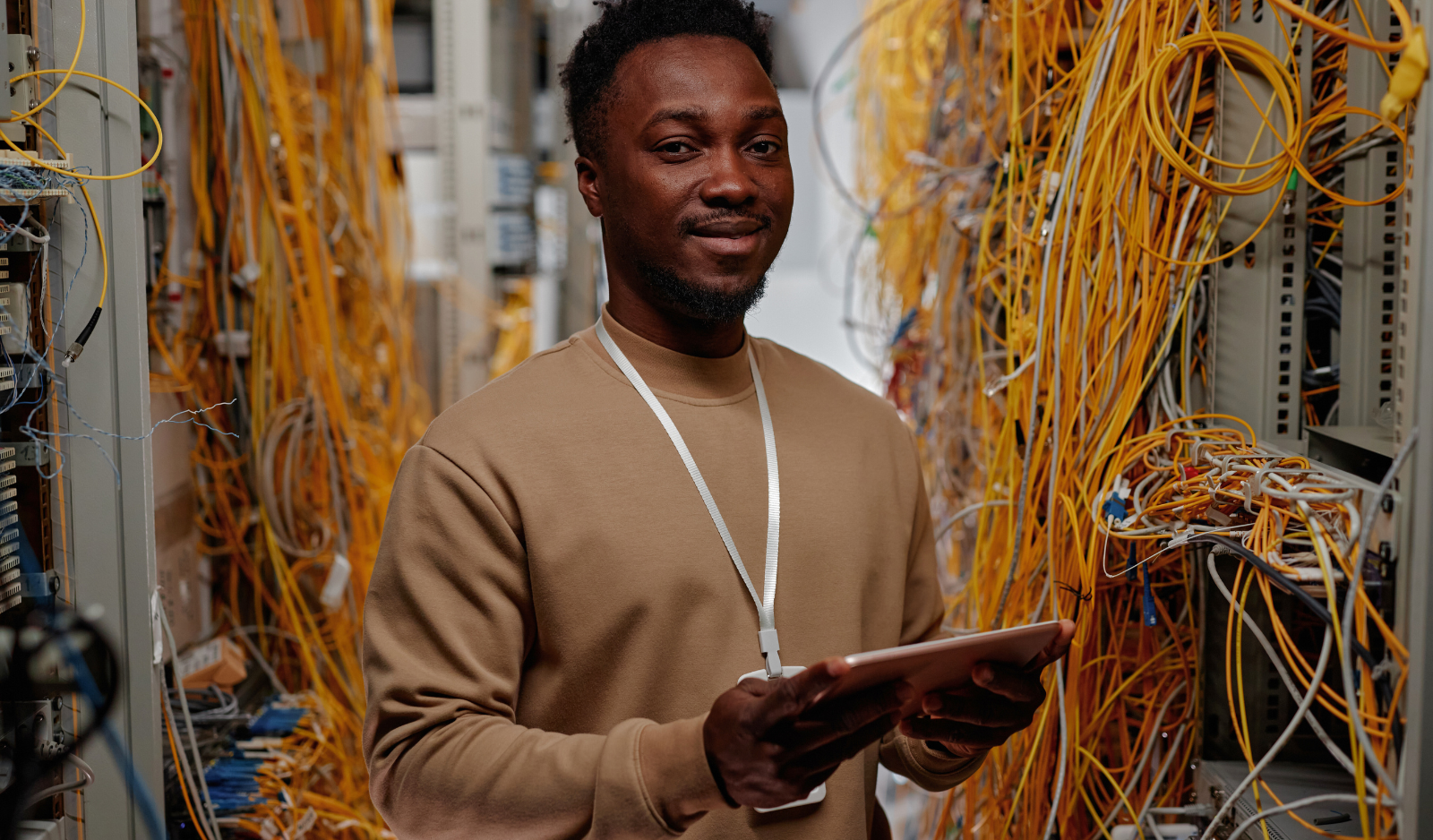 Student smiling with confidence